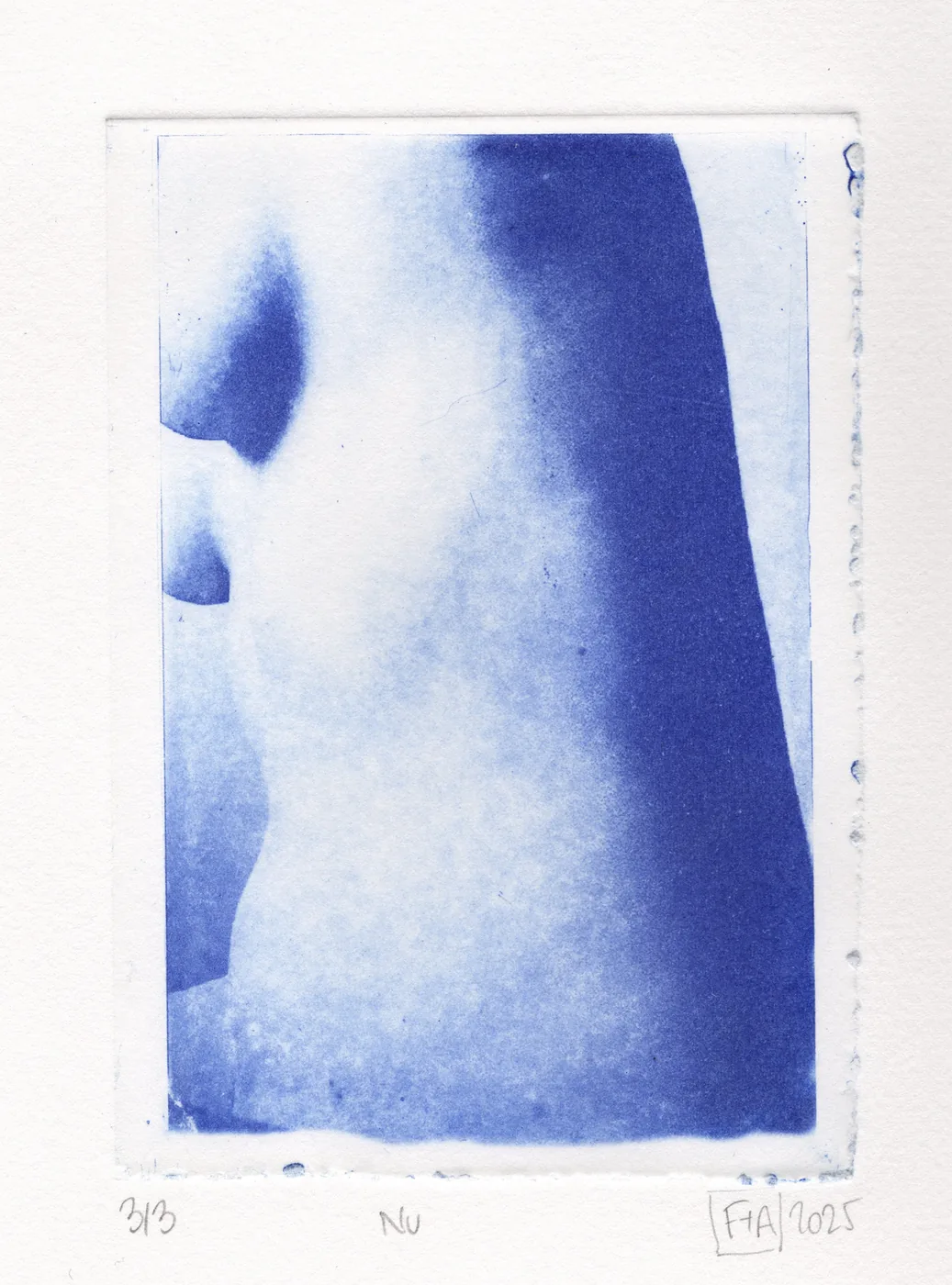 Blue print of a body, detail